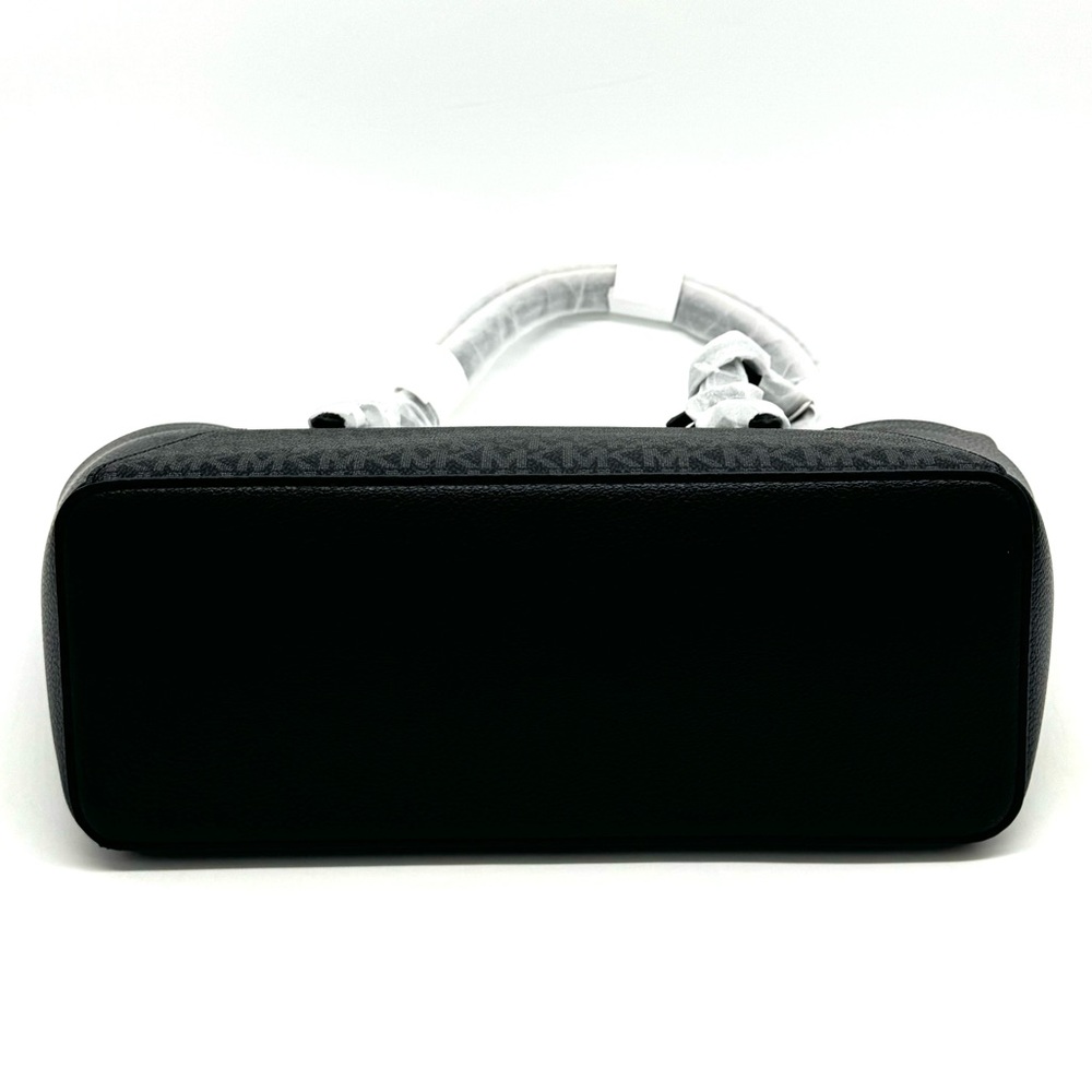 Michael Kors Large Charlotte TZ Tote Bag Black/Silver - Picture 6 of 10